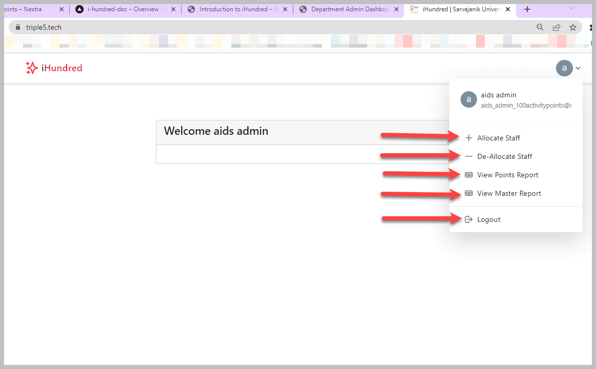 Department Admin Dashboard